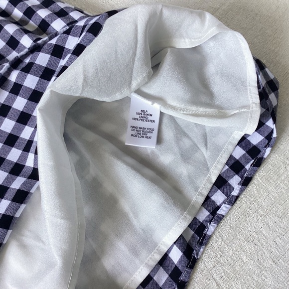 Lulu’s St. Helena Black and White Gingham Tie Front Dress Women’s Small Mini - Picture 12 of 15